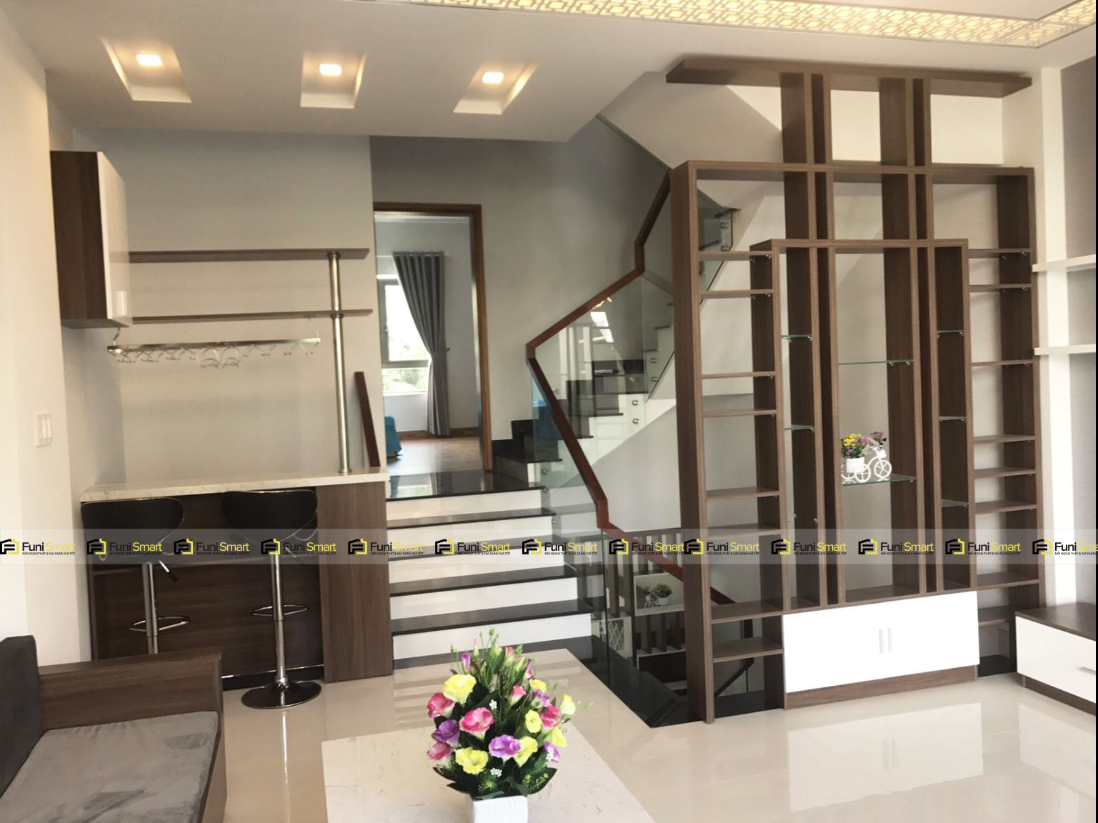 Phong cách nội thất phòng khách nhà phố hiện đại