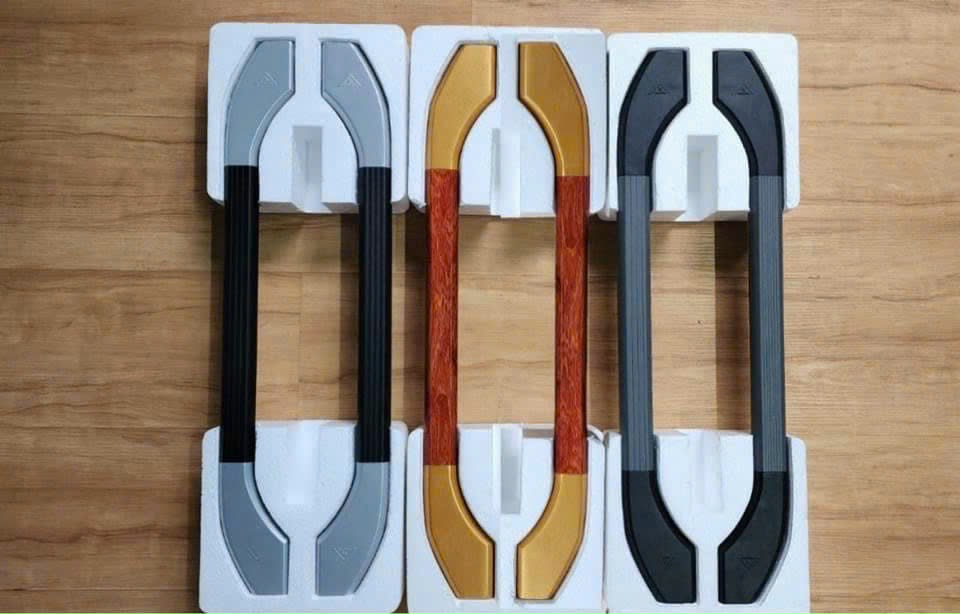 Tay nắm cửa trượt xoay nhôm kính