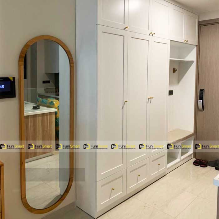 Tủ quần áo gỗ ash tần bì sơn giá xưởng